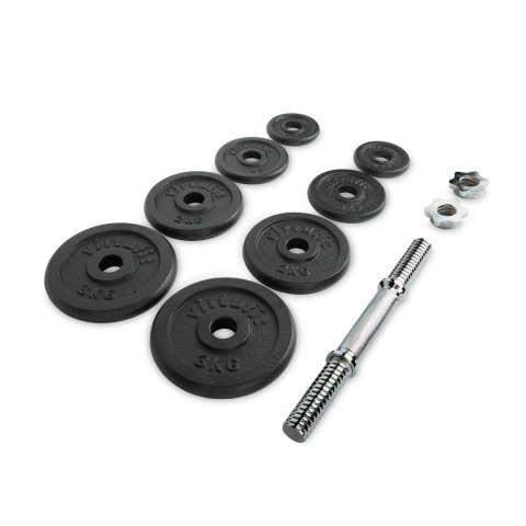 VIRTUFIT REGULOWANY ZESTAW HANTLI PRO - ZESTAW SZTANGI - ŻELIWO - 1 X 15 KG