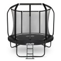 VIRTUFIT TRAMPOLINA PREMIUM Z SIATKĄ BEZPIECZEŃSTWA - CZARNA - 251 CM