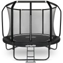 VIRTUFIT TRAMPOLINA PREMIUM Z SIATKĄ BEZPIECZEŃSTWA - CZARNA - 366 CM