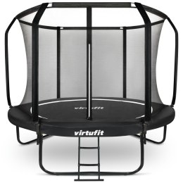 VIRTUFIT TRAMPOLINA PREMIUM Z SIATKĄ BEZPIECZEŃSTWA - CZARNA - 366 CM