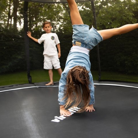 VIRTUFIT TRAMPOLINA PREMIUM Z SIATKĄ BEZPIECZEŃSTWA - CZARNA - 366 CM