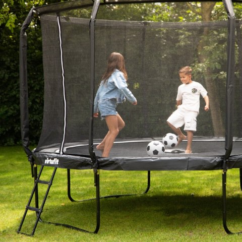 VIRTUFIT TRAMPOLINA PREMIUM Z SIATKĄ BEZPIECZEŃSTWA - CZARNA - 366 CM