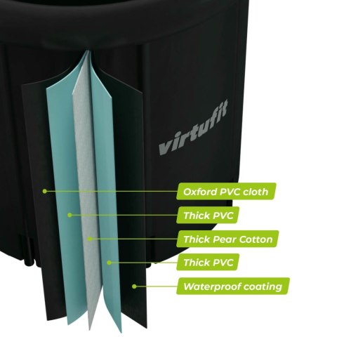 VIRTUFIT WANNA LODOWA XXL - 375 LITRÓW - ANTRACYT - Z AKCESORIAMI