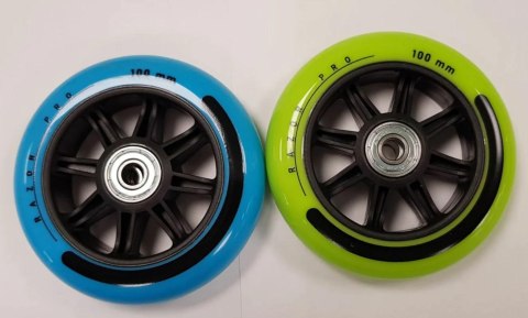 Razor PRO X koła kpl. zielone/niebieskie