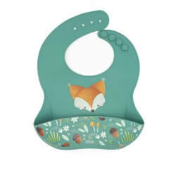 Śliniak silikonowy z kieszonką Lisek SASSI