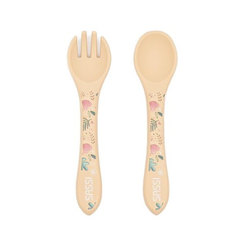 Sztućce silikonowe dla dzieci zestaw Leniwiec SASS