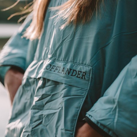 OFFLANDER PONCZO KEMPINGOWE GRUBE Z OGRZEWACZEM BŁĘKIT