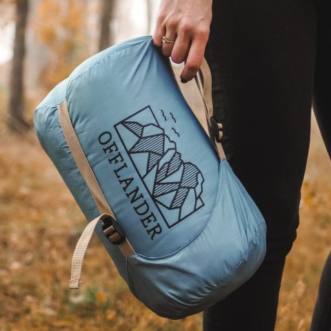 OFFLANDER PONCZO KEMPINGOWE GRUBE Z OGRZEWACZEM BŁĘKIT