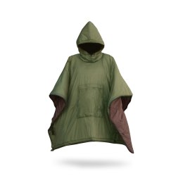 OFFLANDER PONCZO KEMPINGOWE OCIEPLANE WODOODPORNE ZIELONO-BRĄZOWE