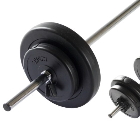 VIRTUFIT REGULOWANY ZESTAW SZTANGI - ZESTAW HANTLI - 30.5 KG - CZARNY