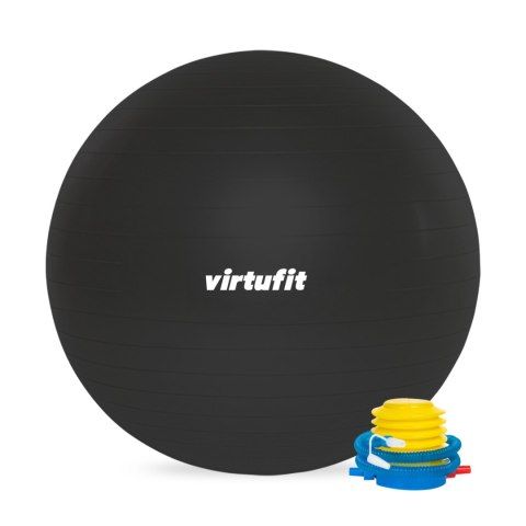 VIRTUFIT PIŁKA GIMNASTYCZNA ANTI-BURST PRO Z POMPKĄ SZARA 65 CM