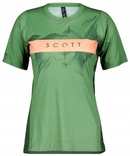 Koszulka Scott - Women's Trail Vertic S/S - Cycling jersey size S, green/olive