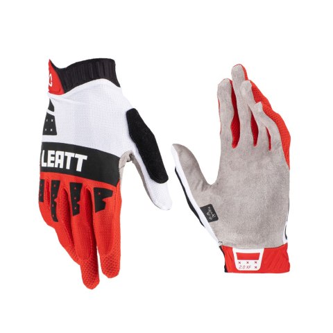 LEATT (2023) RĘKAWICE ROWEROWE MTB 2.0 X-FLOW GLOVE FIRE KOLOR CZERWONY/BIAŁY/CZARNY ROZMIAR M