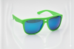 Okulary NEON Board green fluo (lens: blue cat.3)