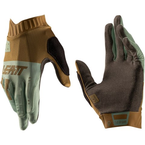 Rękawice rowerowe damskie LEATT Glove MTB 1.0 GripR Women (brązowy, XS)