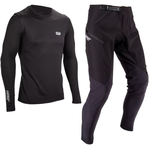 Komplet rowerowy (koszulka+spodnie) LEATT Ride Kit MTB 1.0 (czarny, XS)