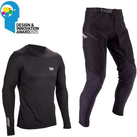 Komplet rowerowy (koszulka+spodnie) dziecięce LEATT Ride Kit MTB 1.0 Junior (czarny, M)