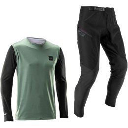 Komplet rowerowy (koszulka+spodnie) dziecięce LEATT Ride Kit MTB Gravity 1.0 Junior (zielony, L)