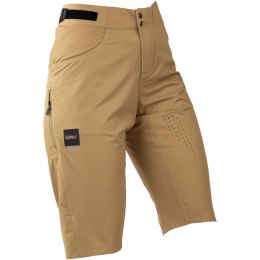 Spodenki rowerowe (+spodenki kolarskie z pampersem w zestawie) damskie LEATT Shorts MTB Trail 3.0 Liner Women (brązowy, M)