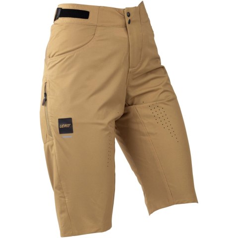 Spodenki rowerowe (+spodenki kolarskie z pampersem w zestawie) damskie LEATT Shorts MTB Trail 3.0 Liner Women (brązowy, M)