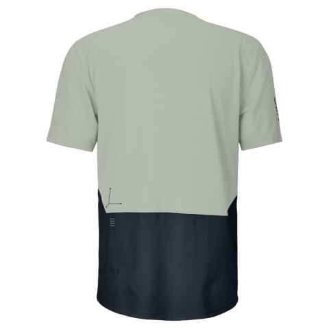 Koszulka SCOTT Tee M`s Vertic Zip SS (spray grey/dark blue, L)