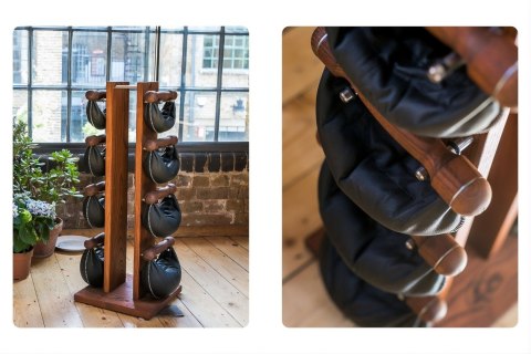 Hantle NOHRD SwingBell 2-8 Kg ze stojakiem Tower Shadow Buk Skóra