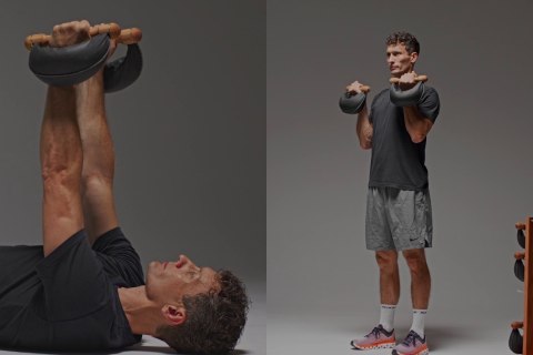 Hantle NOHRD SwingBell 2-8 Kg ze stojakiem Tower Shadow Buk Skóra