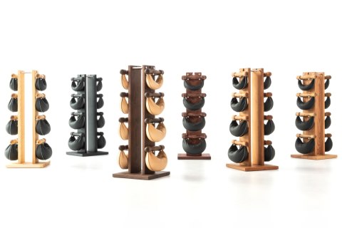 Hantle NOHRD SwingBell 2-8 Kg ze stojakiem Tower Shadow Buk Skóra