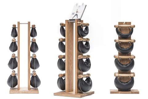 Hantle NOHRD SwingBell 2-8 Kg ze stojakiem Tower Shadow Buk Skóra