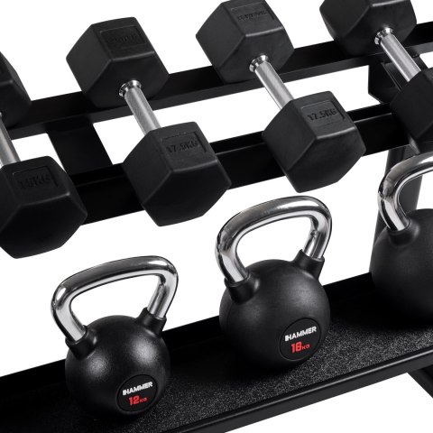 Stojak na hantle i kettlebells HAMMER
