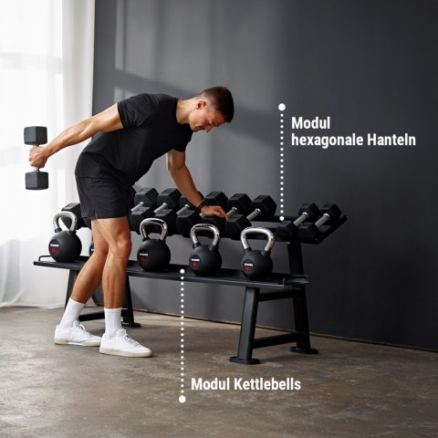 Stojak na hantle i kettlebells HAMMER