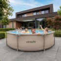 VIRTUFIT OKRĄGŁY BASEN 244 CM Z POMPĄ FILTRUJĄCĄ BEŻOWY