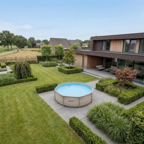 VIRTUFIT OKRĄGŁY BASEN 244 CM Z POMPĄ FILTRUJĄCĄ BEŻOWY