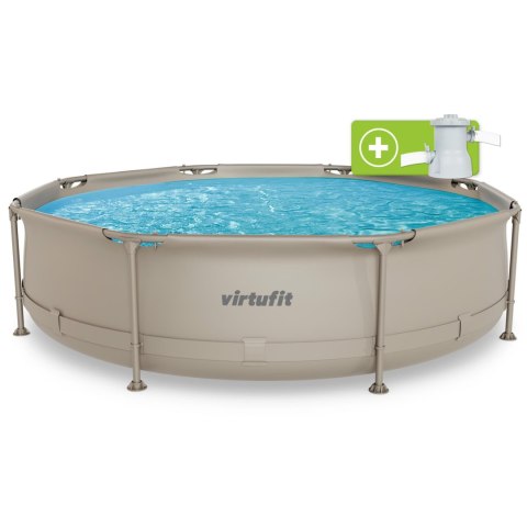 VIRTUFIT OKRĄGŁY BASEN 305 CM Z POMPĄ FILTRUJĄCĄ BEŻOWY