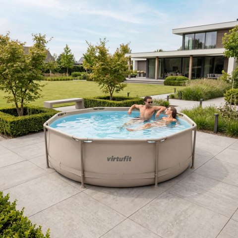 VIRTUFIT OKRĄGŁY BASEN 305 CM Z POMPĄ FILTRUJĄCĄ BEŻOWY