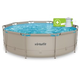 VIRTUFIT OKRĄGŁY BASEN 366 CM Z POMPĄ FILTRUJĄCĄ BEŻOWY
