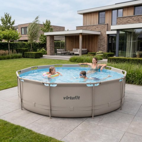 VIRTUFIT OKRĄGŁY BASEN 366 CM Z POMPĄ FILTRUJĄCĄ BEŻOWY