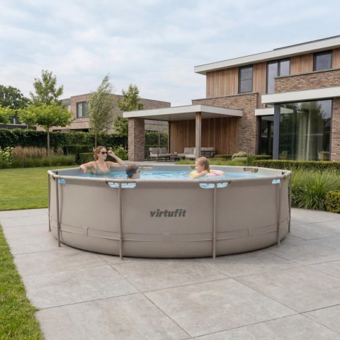 VIRTUFIT OKRĄGŁY BASEN 366 CM Z POMPĄ FILTRUJĄCĄ BEŻOWY