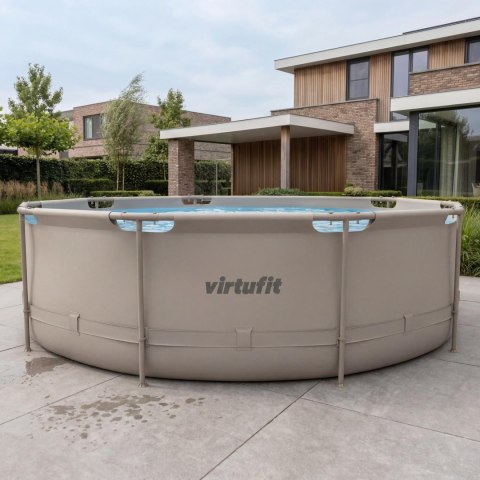 VIRTUFIT OKRĄGŁY BASEN 366 CM Z POMPĄ FILTRUJĄCĄ BEŻOWY