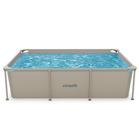 VIRTUFIT PROSTOKĄTNY BASEN 260 x 180 CM Z POMPĄ FILTRUJĄCĄ BEŻOWY
