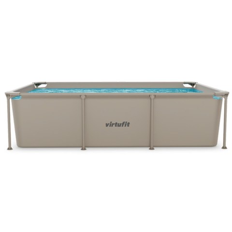 VIRTUFIT PROSTOKĄTNY BASEN 260 x 180 CM Z POMPĄ FILTRUJĄCĄ BEŻOWY