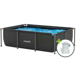 VIRTUFIT PROSTOKĄTNY BASEN - 260 X 180 CM - Z POMPĄ FILTRUJĄCĄ