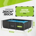 VIRTUFIT PROSTOKĄTNY BASEN - 260 X 180 CM - Z POMPĄ FILTRUJĄCĄ