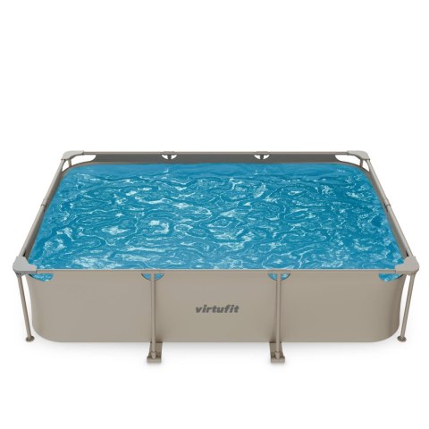 VIRTUFIT PROSTOKĄTNY BASEN 300 x 210 CM Z POMPĄ FILTRUJĄCĄ BEŻOWY