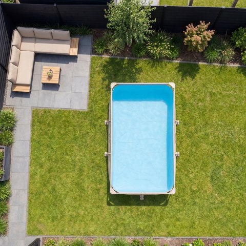 VIRTUFIT PROSTOKĄTNY BASEN 300 x 210 CM Z POMPĄ FILTRUJĄCĄ BEŻOWY