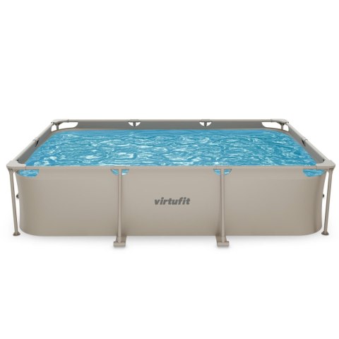 VIRTUFIT PROSTOKĄTNY BASEN 300 x 210 CM Z POMPĄ FILTRUJĄCĄ BEŻOWY