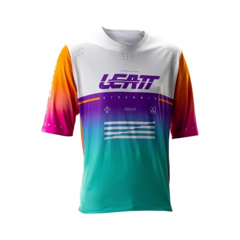 Koszulka rowerowa LEATT Jersey MTB Gravity 4.0 (fioletowy, rozmiar M)