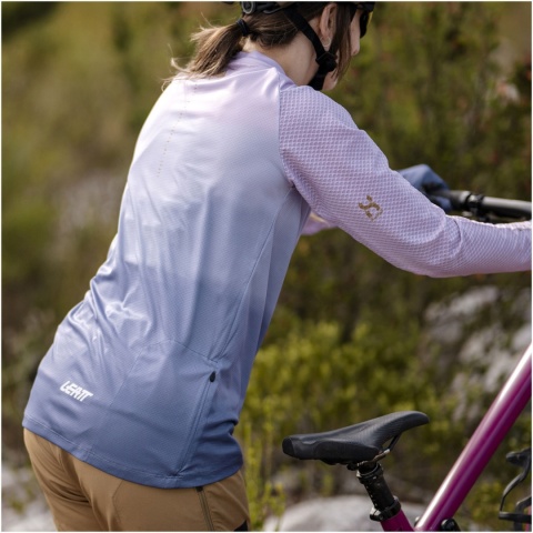 Koszulka rowerowa damska LEATT Jersey MTB Trail 3.0 Long Sleeve Women (niebieska, S)