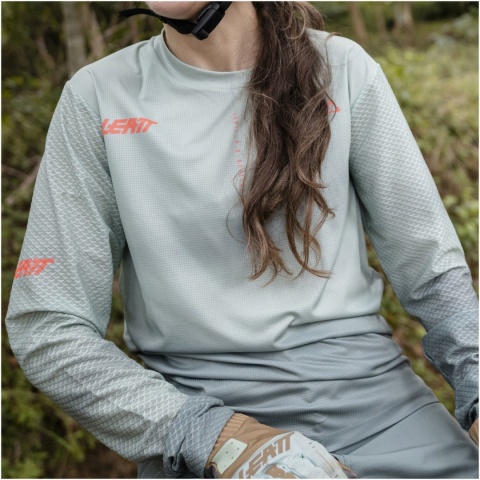Koszulka rowerowa damska LEATT Jersey MTB Trail 3.0 Long Sleeve Women (zielony, S)