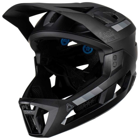LEATT KASK ROWEROWY MTB ENDURO 2.0 (WYPINANA SZCZĘKA) V23 STEALTH KOLOR CZARNY ROZMIAR M (55-59 cm)